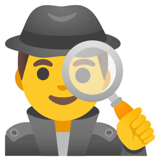 The man detective emoji.