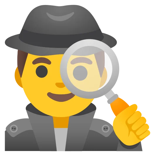 The man detective emoji.