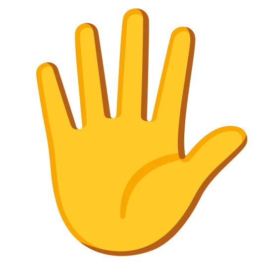 The hand with fingers splayed emoji.