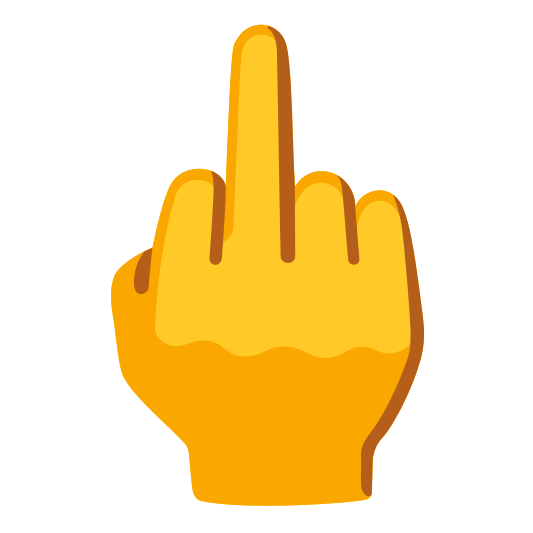 The middle finger emoji.
