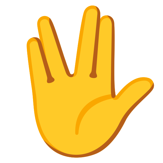 The vulcan salute emoji.