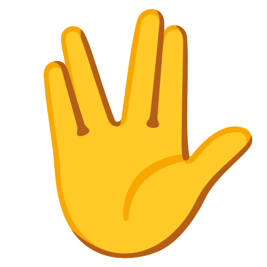 The vulcan salute emoji.