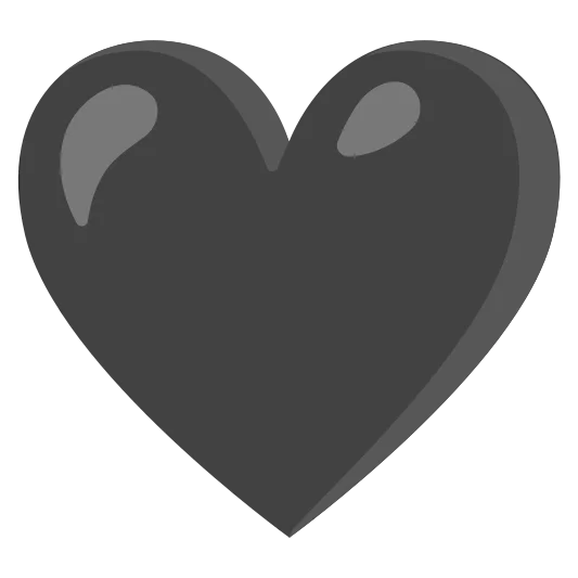 The black heart emoji.