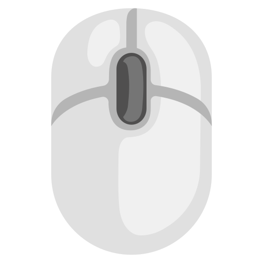 A computer mouse, used to control the cursor on a computer screen.