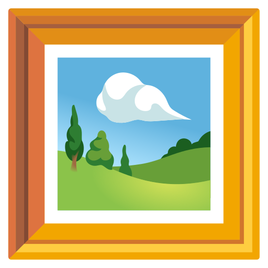 The framed picture emoji.