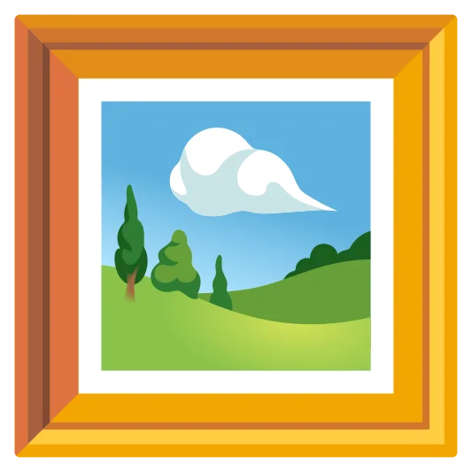 The framed picture emoji.