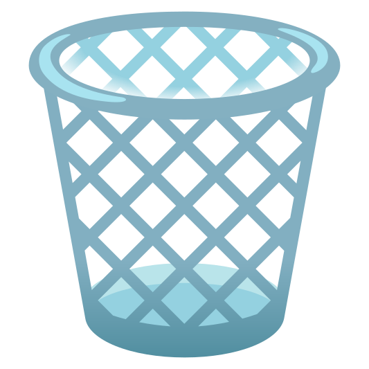 The wastebasket emoji.