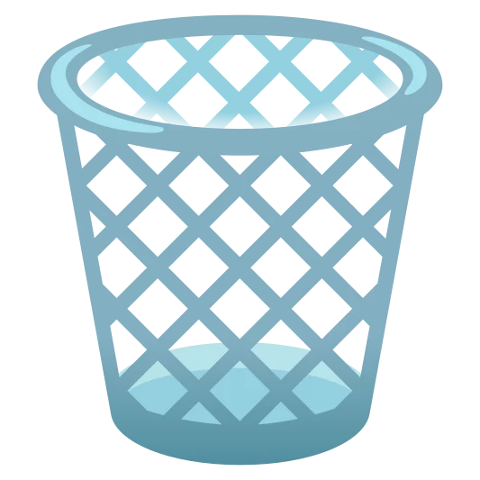 The wastebasket emoji.