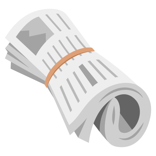 The rolled-up newspaper emoji.