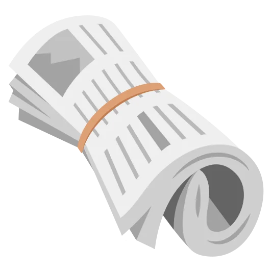 The rolled-up newspaper emoji.