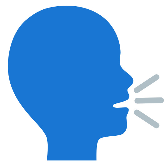 The speaking head emoji.