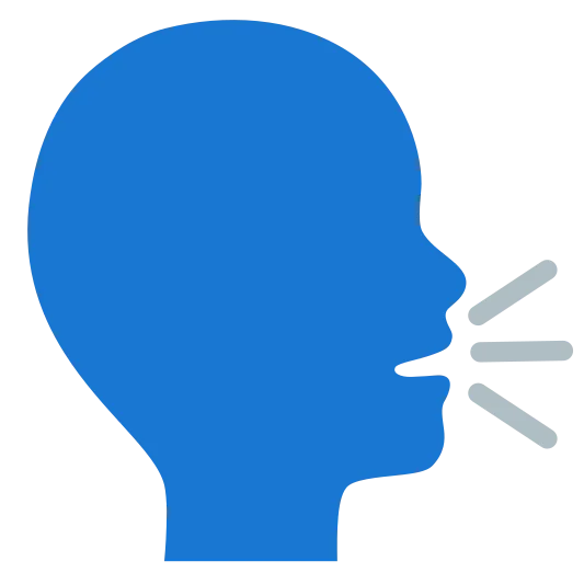 The speaking head emoji.