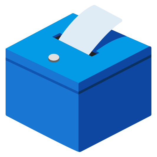 The ballot box with ballot emoji.