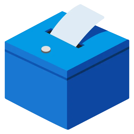 The ballot box with ballot emoji.
