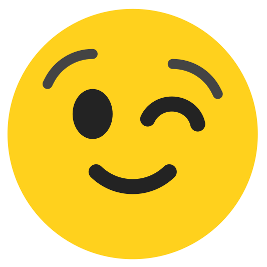 The winking face emoji.
