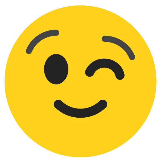 The winking face emoji.