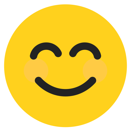 The smiling face with smiling eyes emoji.