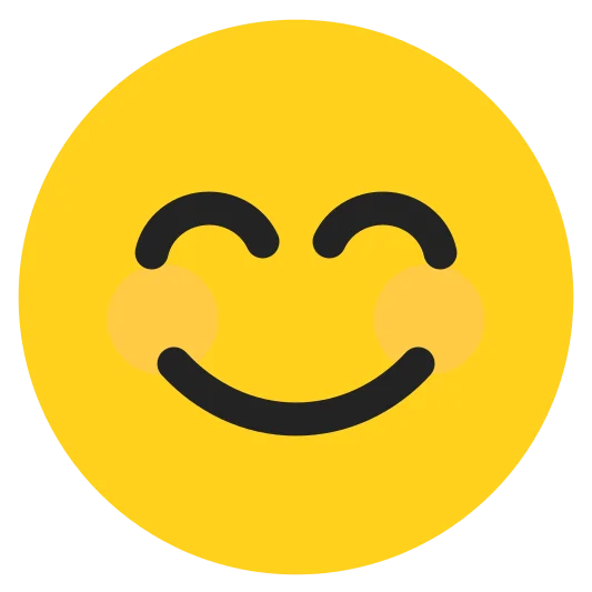 The smiling face with smiling eyes emoji.