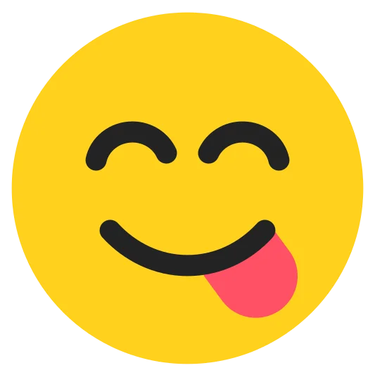 The face savoring food emoji.