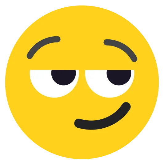 The smirking face emoji.