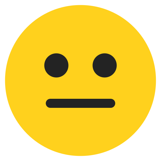 The neutral face emoji.