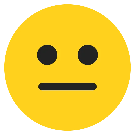 The neutral face emoji.