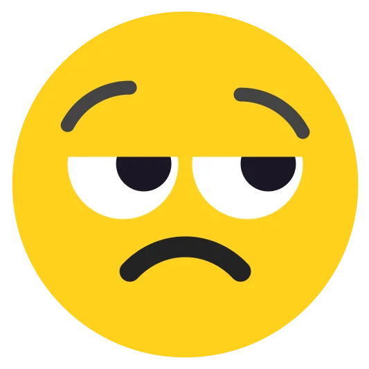 The unamused face emoji.
