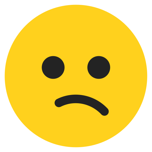 The confused face emoji.