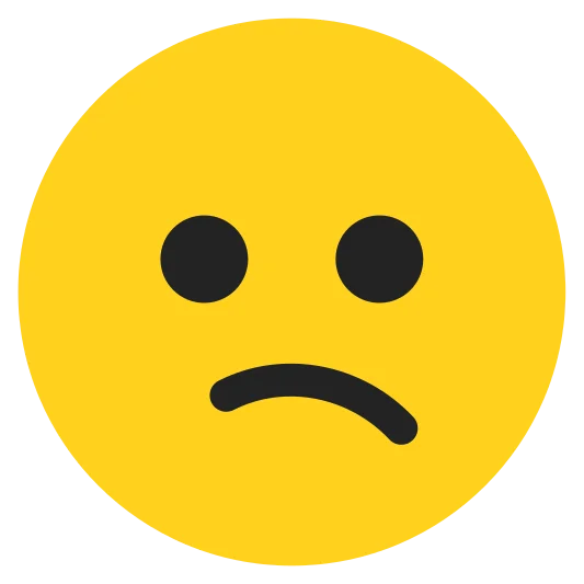 The confused face emoji.
