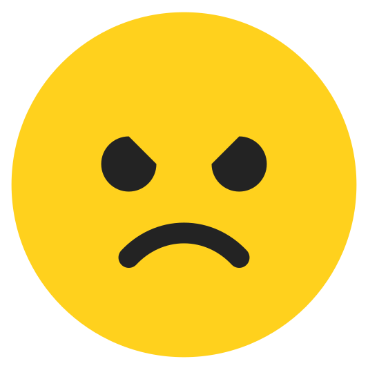 The angry face emoji.