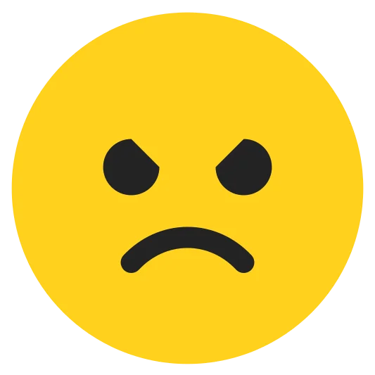 The angry face emoji.
