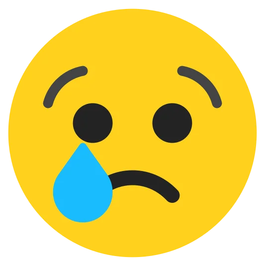 The crying face emoji.