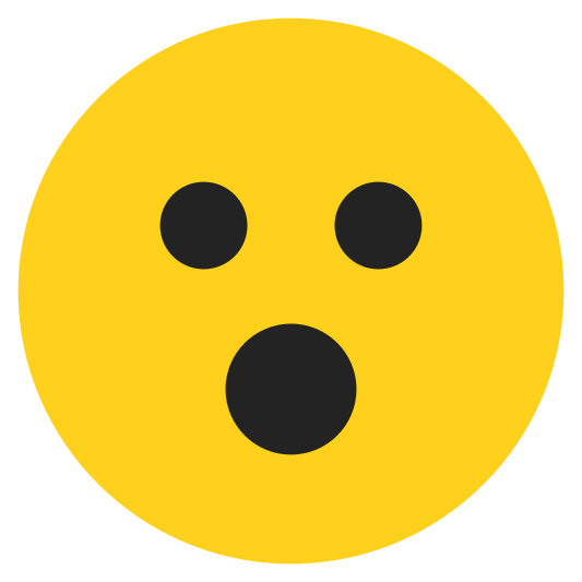 The frowning face with open mouth emoji.