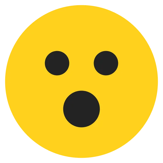The frowning face with open mouth emoji.