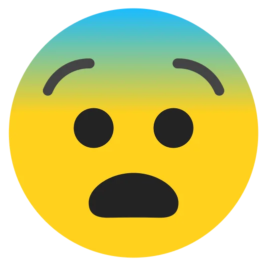 The fearful face emoji.