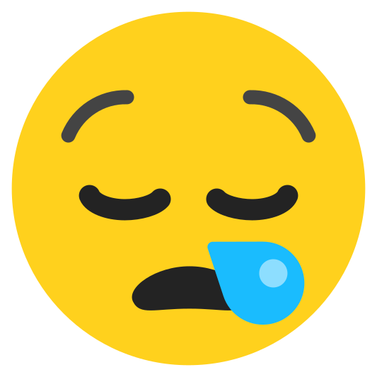 The sleepy face emoji.