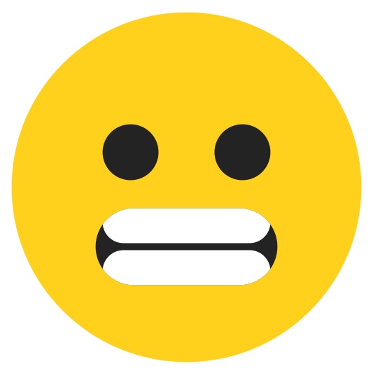 The grimacing face emoji.