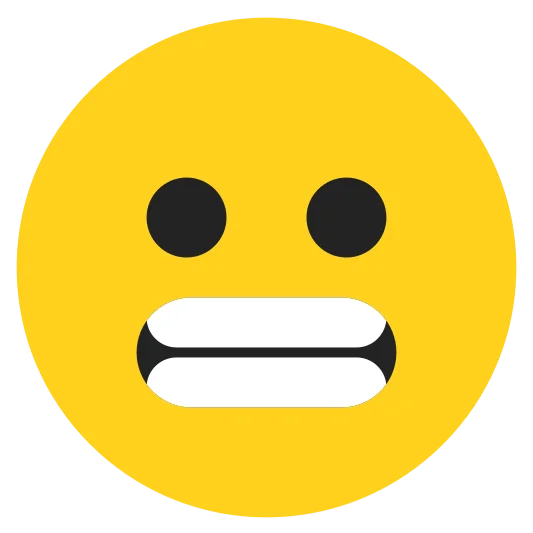 The grimacing face emoji.