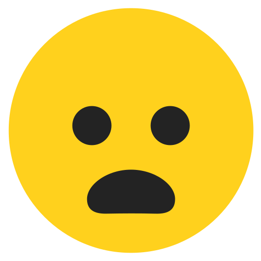 The face with open mouth emoji.