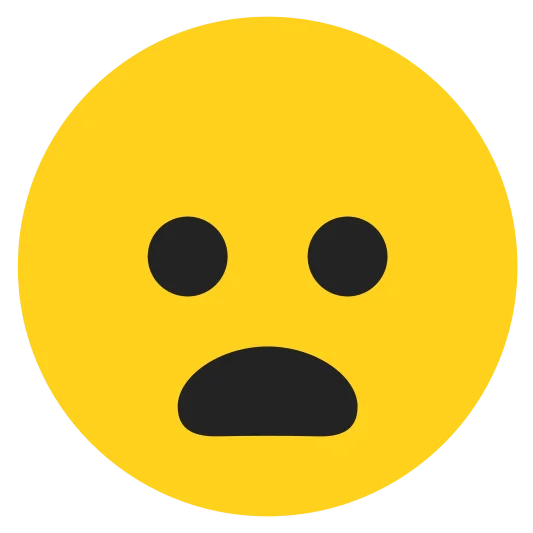 The face with open mouth emoji.