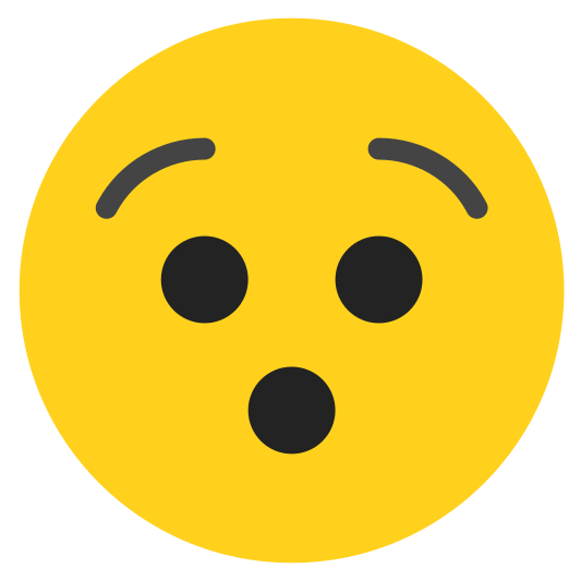 The hushed face emoji.