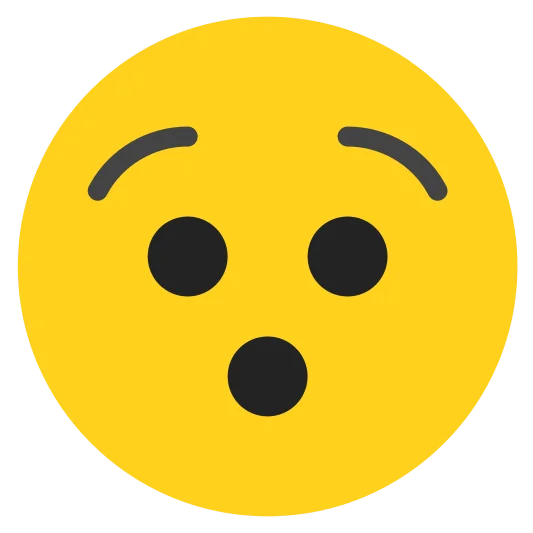 The hushed face emoji.