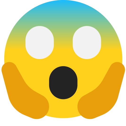 The face screaming in fear emoji.