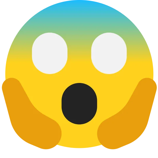 The face screaming in fear emoji.