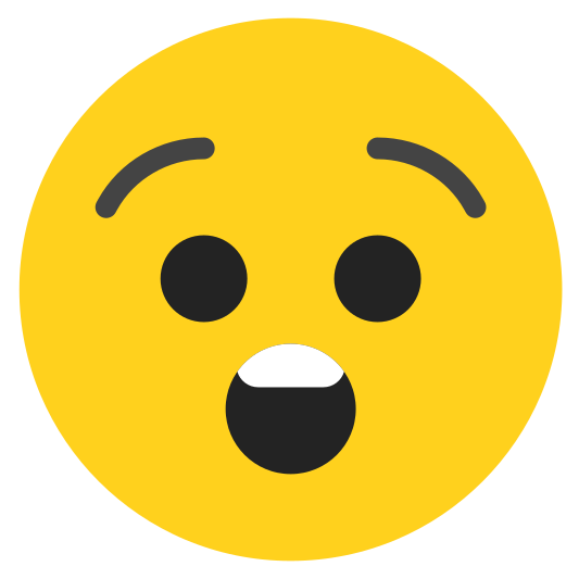 The astonished face emoji.