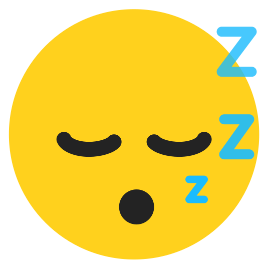 The sleeping face emoji.