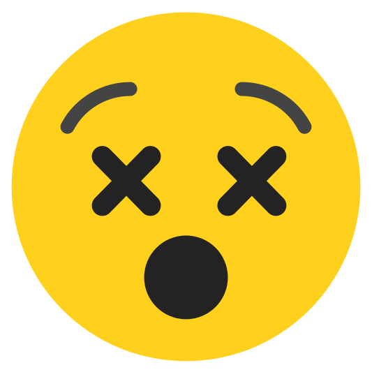 The face with crossed-out eyes emoji.