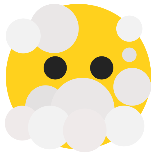 The face in clouds emoji.