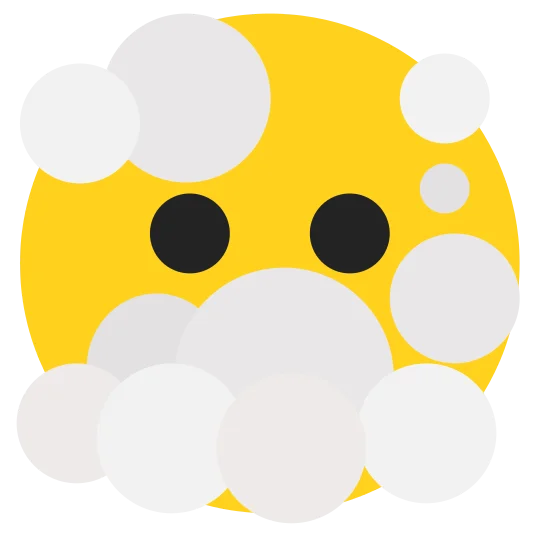 The face in clouds emoji.