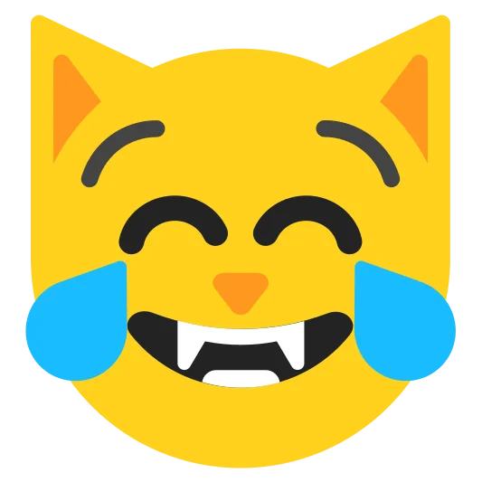 The cat with tears of joy emoji.